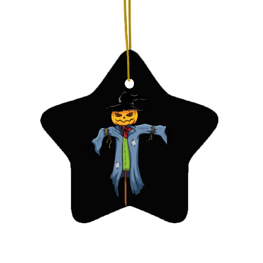 spooky scarecrow Ceramic Ornaments