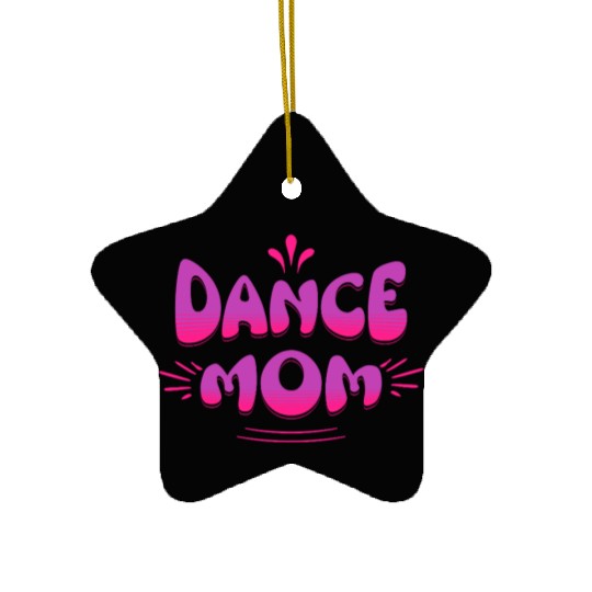 Dance Mom pink and purple Ceramic Ornaments