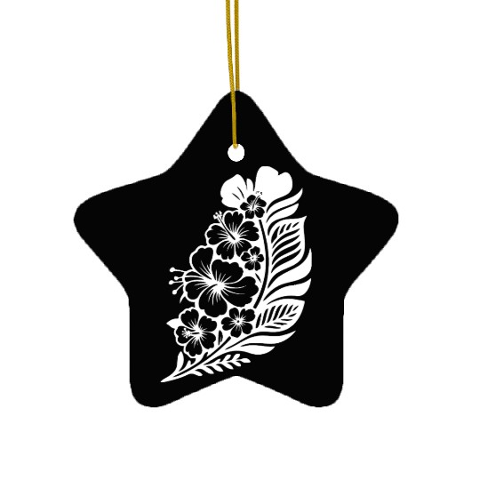 Tropical Floral Pattern for Summer Wear Ceramic Ornaments