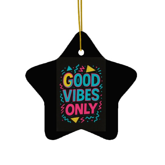 Positive Energy – Retro 90s Neon Ceramic Ornaments