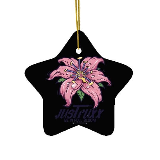 Dark Bloom Lily – JustRuxx Graphic Design Ceramic Ornaments