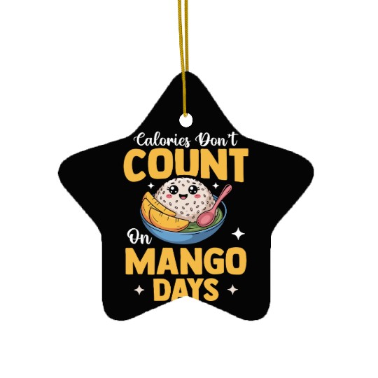 Mango Sticky Rice Thai Street Food Ceramic Ornaments