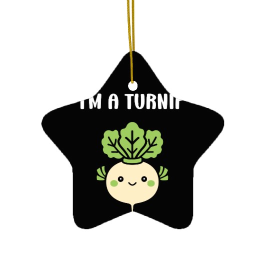 Turnip Character Illustration Ceramic Ornaments