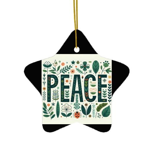 Peaceful Botanical  Ceramic Ornaments