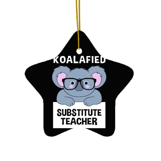 Substitute Teacher Koala School Teaching Ceramic Ornaments