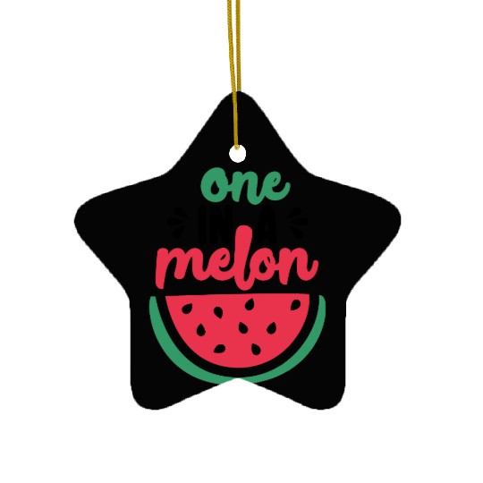 One in a melon Ceramic Ornaments