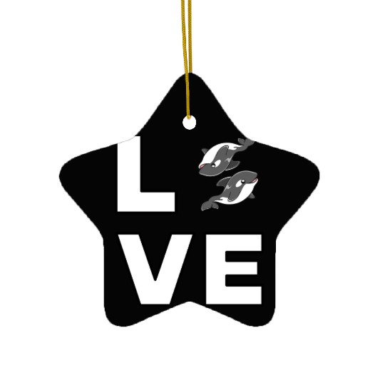 Love Orca Lover Killer Kids Boys Girls Men Women Ceramic Ornaments