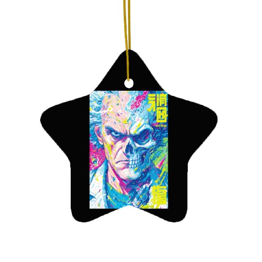 Half Human Half Skull Pop Art Ceramic Ornaments