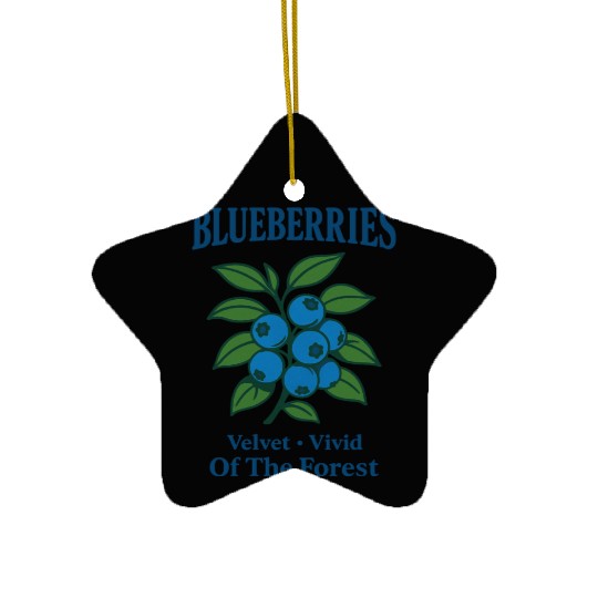Blueberry the sweet fruit of the wild forest Ceramic Ornaments