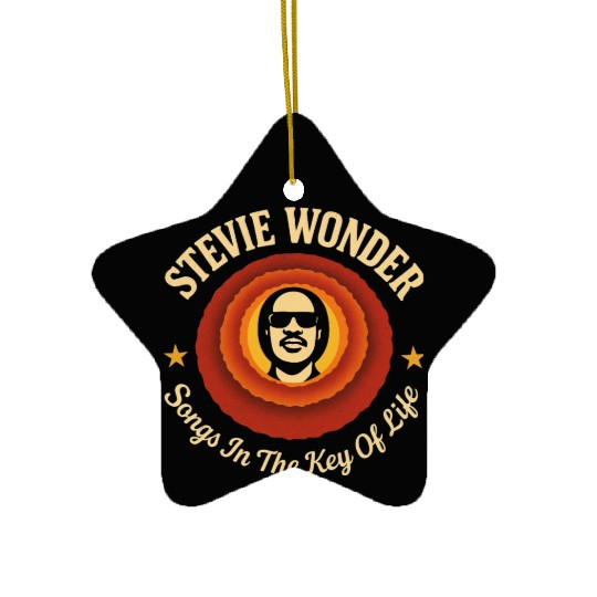 Stevie Wonder Ceramic Ornaments rtro vintage Songs in the