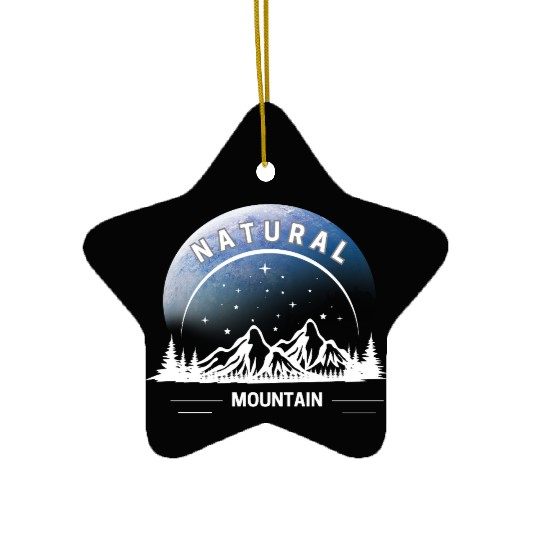 Natural Mountain Wilderness Design Ceramic Ornaments