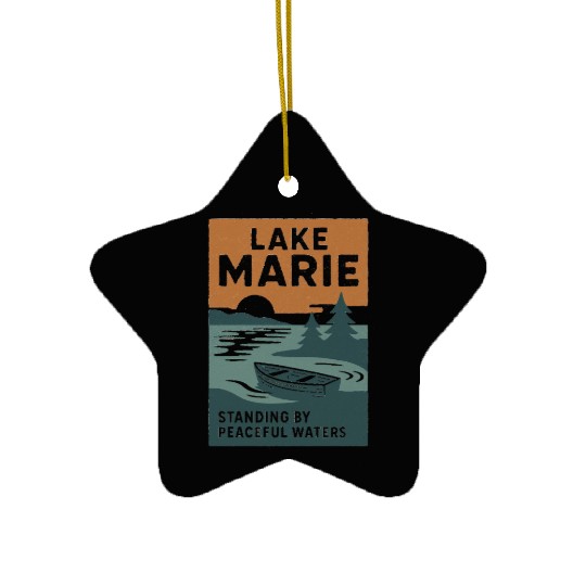 Lake Marie: Standing By Peaceful Waters Ceramic Ornaments