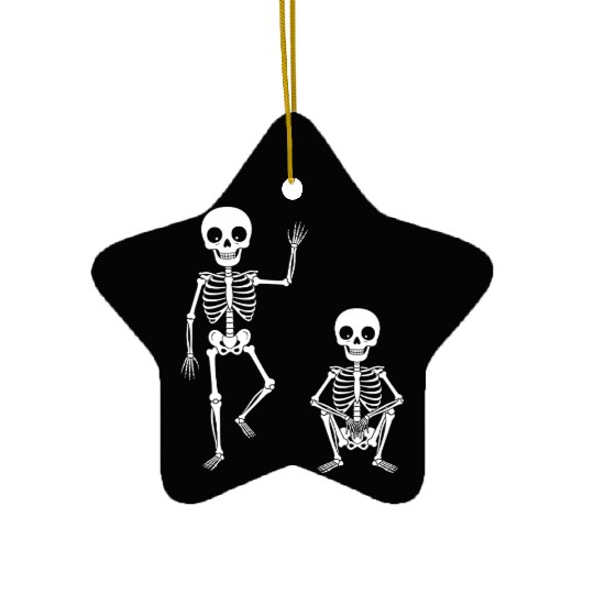 Funny Halloween Skeleton Spooky Season Cute Ghost Ceramic Ornaments