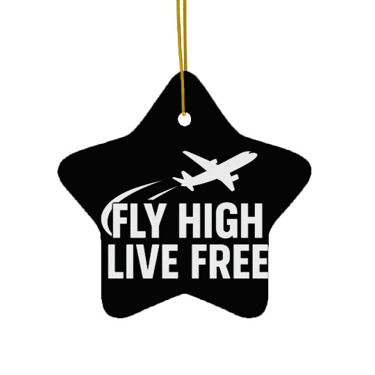 Aviation Freedom Inspirational Design Ceramic Ornaments