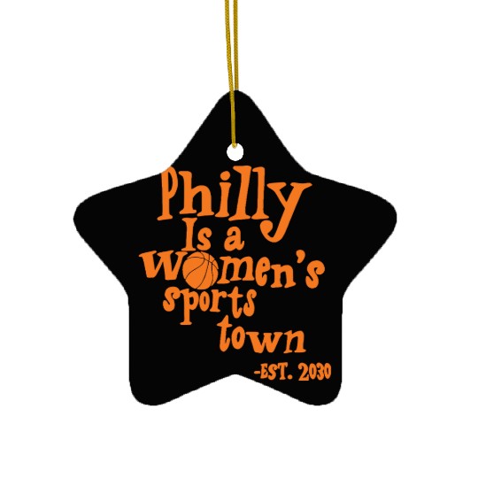 Philadelphia Women's Sports Town Ceramic Ornaments