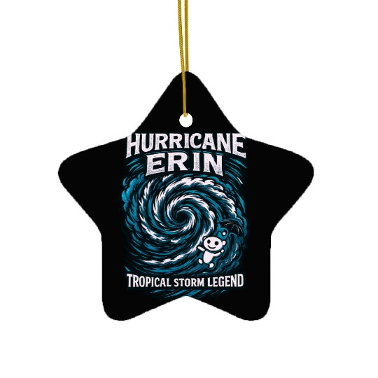 Hurricane Erin Tropical Storm Legend Ceramic Ornaments