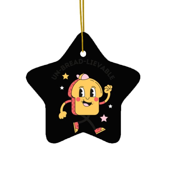 Whimsical Bread-Themed Cartoon Character Ceramic Ornaments