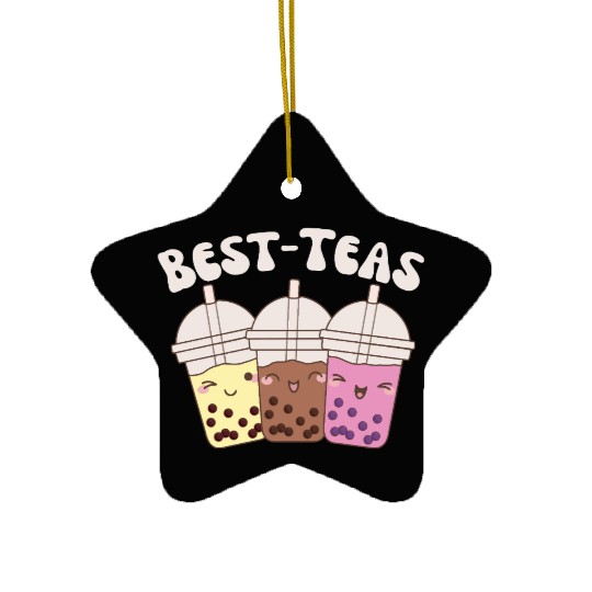 Best-Teas Cute Kawaii Bubble Tea Boba Tea Ceramic Ornaments
