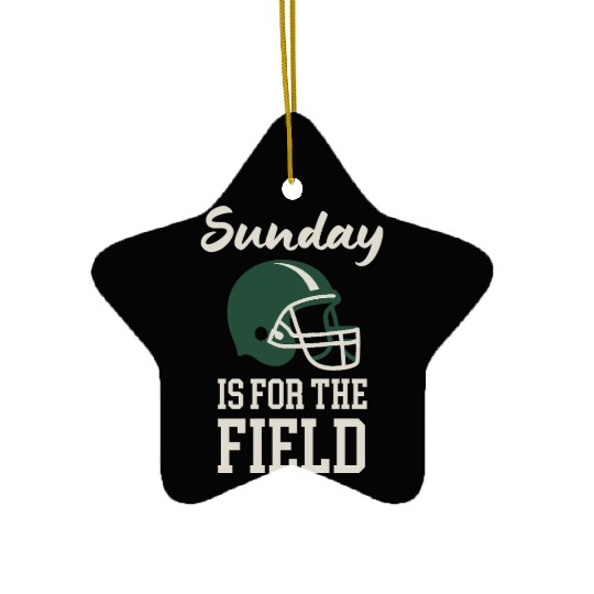 Sunday Football Field Design Ceramic Ornaments