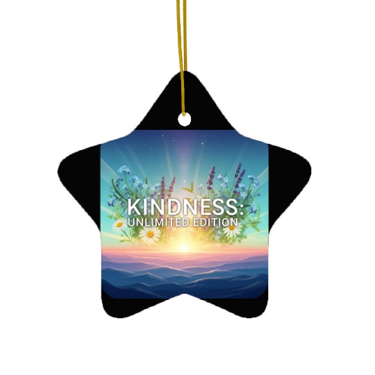 Sunrise Blooms of Kindness  Ceramic Ornaments