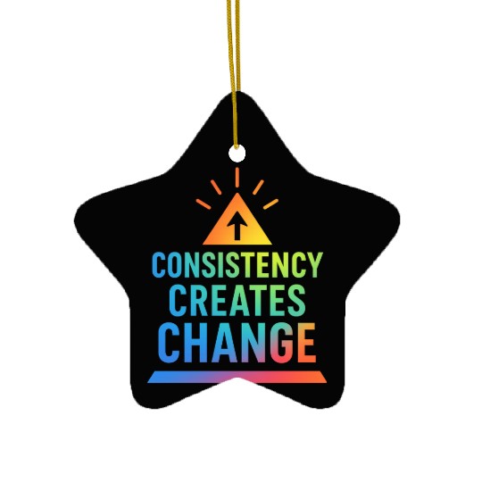 Inspirational Growth Triangle Design Ceramic Ornaments