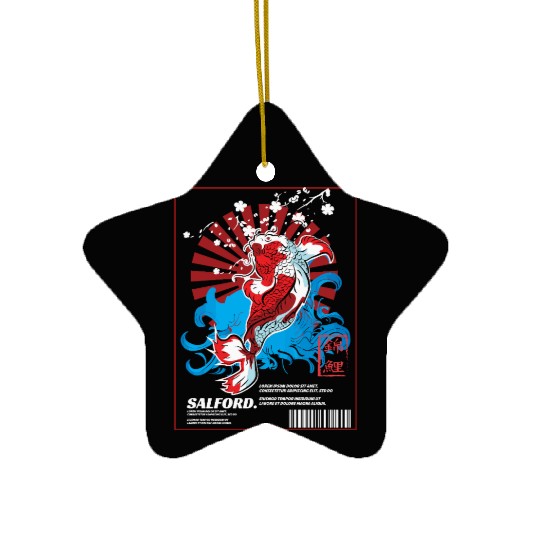 Traditional Japanese Koi Fish Water Tattoo Ceramic Ornaments