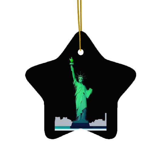 Modern Minimal Statue of Liberty – New York Icon Ceramic Ornaments