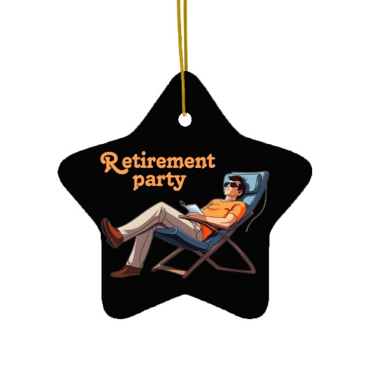 Retirement Party Relaxation Scene Ceramic Ornaments
