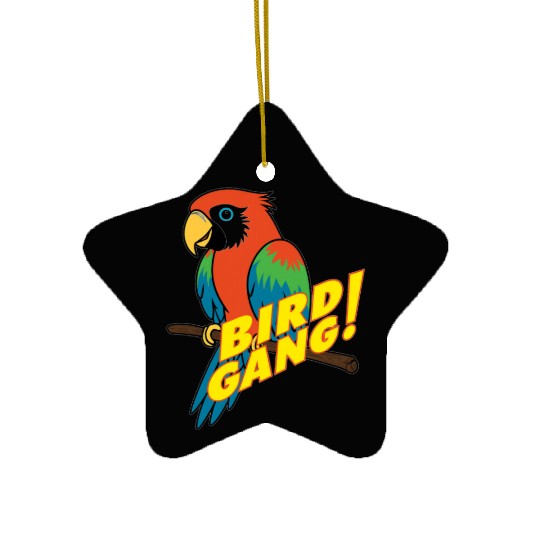 Bird Gang Parrot Cartoon Sticker | Tropical Funny  Ceramic Ornaments