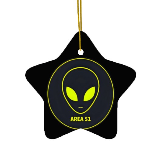 Area 51 Alien Logo Ceramic Ornaments