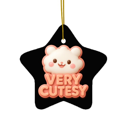 Adorable Kawaii Cloud Cookie Ceramic Ornaments