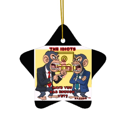 Humorous Monkey Politicians Ceramic Ornaments