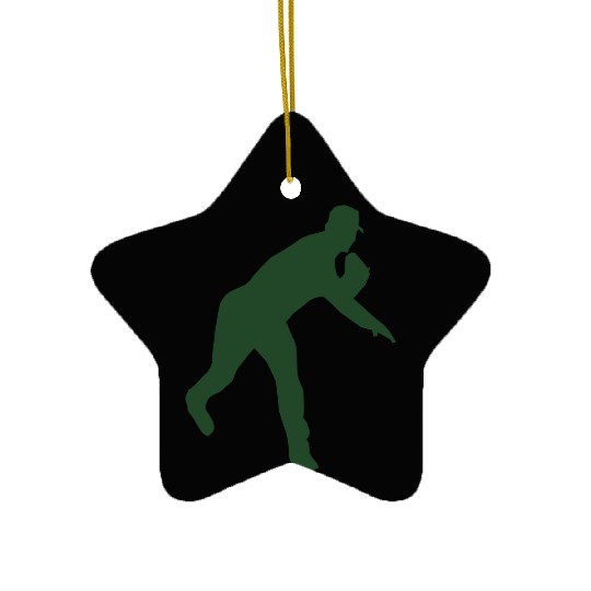 Baseball pitcher throwing a pitch Ceramic Ornaments