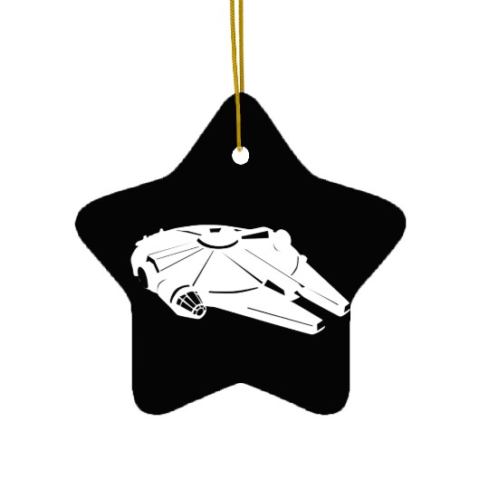 Millennium Falcon White Ceramic Ornaments