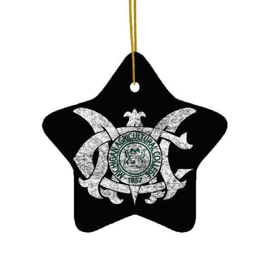 Old MAC Agriculture College Michigan Ceramic Ornaments