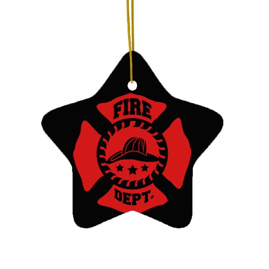 Fire Brigade logo symbol design Ceramic Ornaments