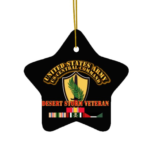 Army - US CENTRAL COMMAND - Desert Storm Veteran Ceramic Ornaments