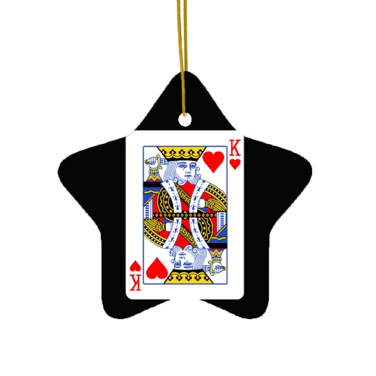 King Of Hearts Couple Ceramic Ornaments