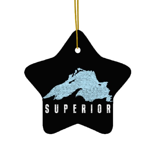 Lake Superior Great Lakes Ceramic Ornaments