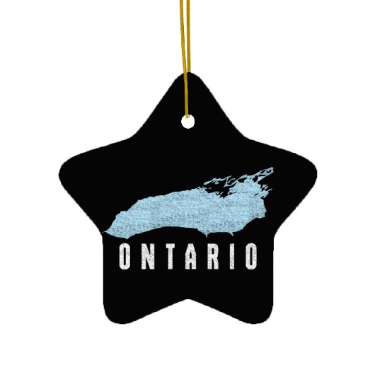 Lake Ontario Great Lakes Ceramic Ornaments