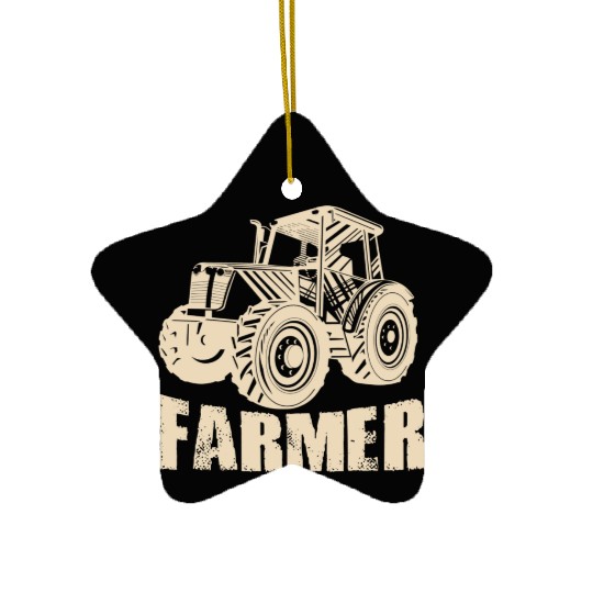 Farmer horny farmer stupid farmer farmer's wife Ceramic Ornaments