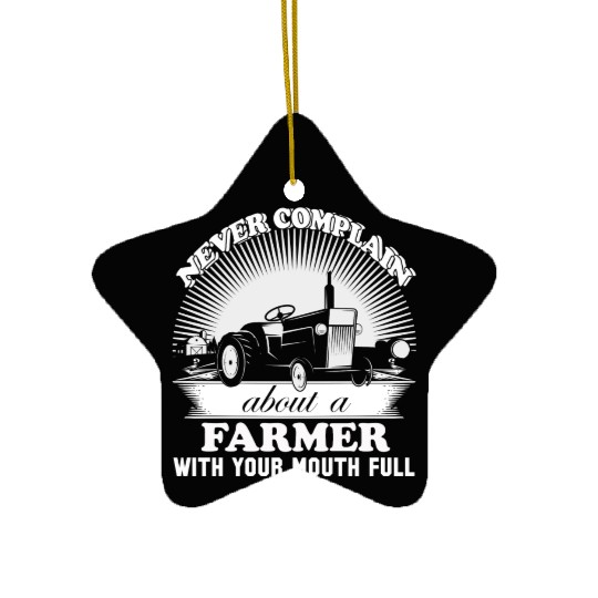 Farmer piglet farmer farmers union no farmers n Ceramic Ornaments