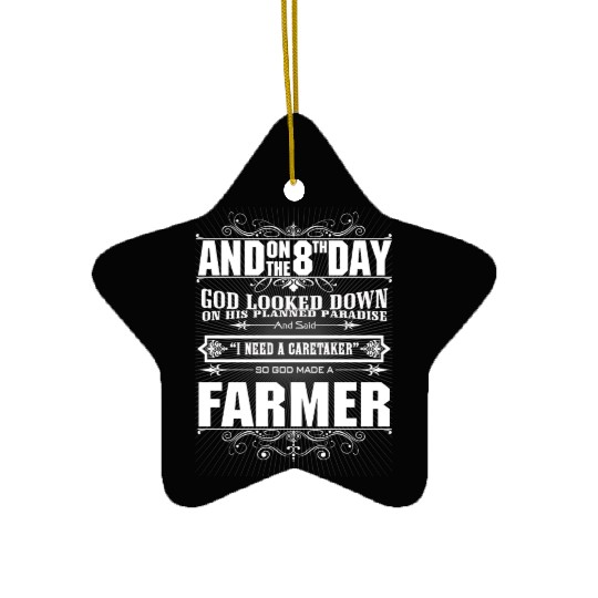 Farmer farmers piglet farmer stupid farmer farme Ceramic Ornaments