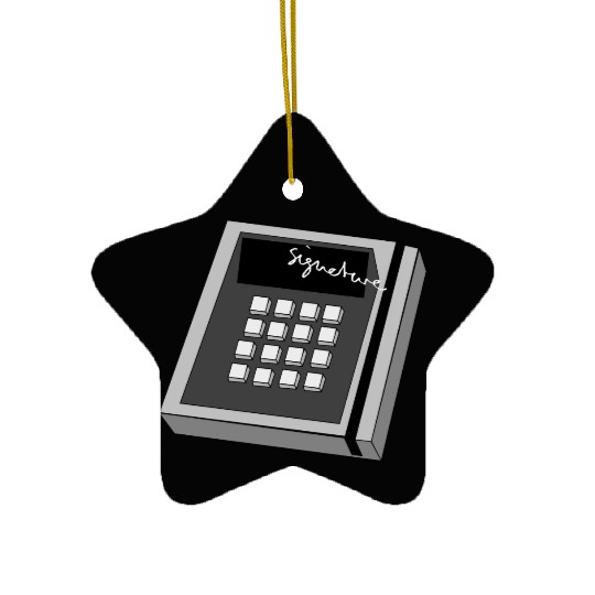 Credit Card Reader Ceramic Ornaments