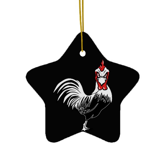 Cock funny Ceramic Ornaments