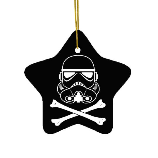 Storm Trooper Skull and Bones Ceramic Ornaments