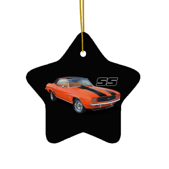 1969 Orange Camaro Ceramic Ornaments
