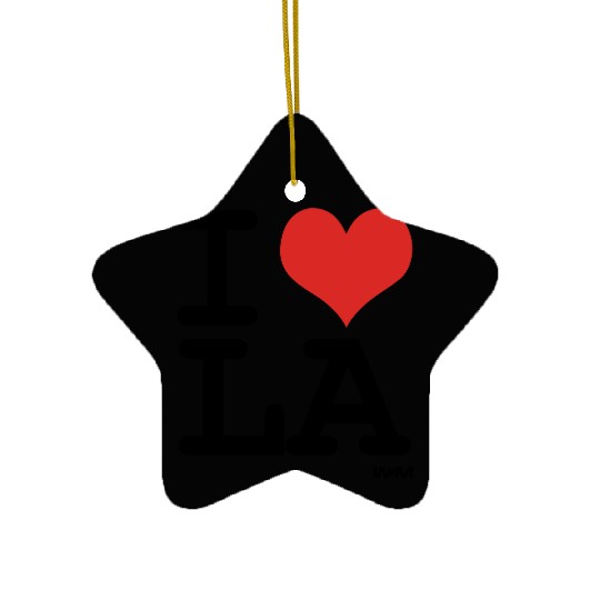 I love LA - Los Angeles Ceramic Ornaments