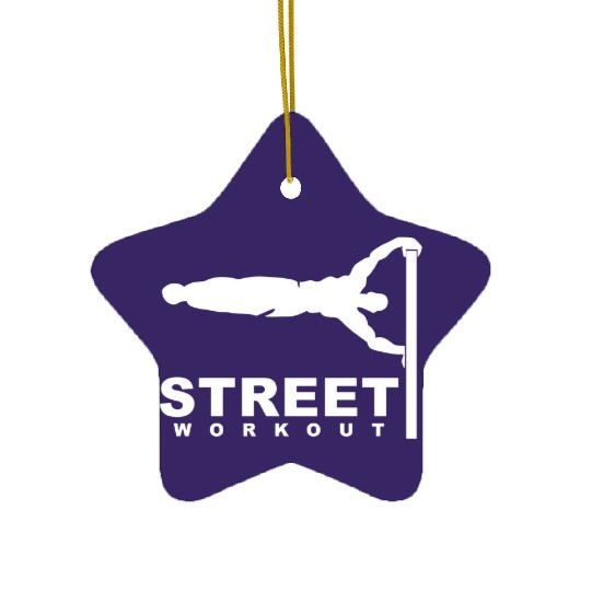 Street Workout - Calisthenics - Human Flag Ceramic Ornaments