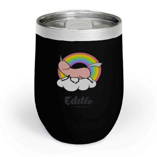 Eddie Funky Unicorn Dick Chill Wine Tumblers